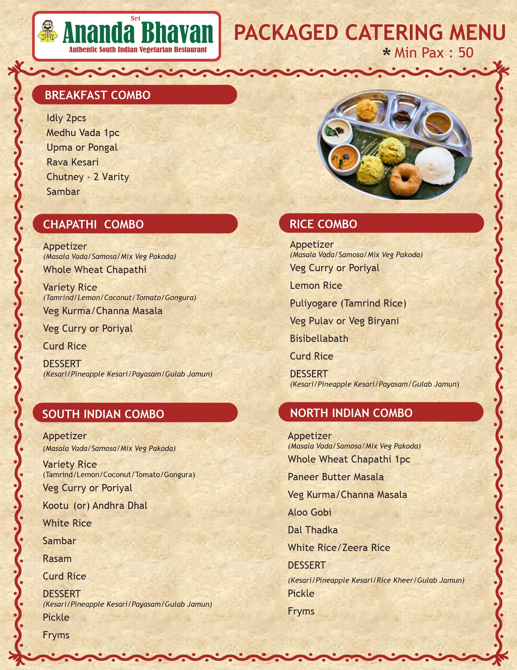 Welcome To Sri Ananda Bhavan Authentic South Indian Restaurant